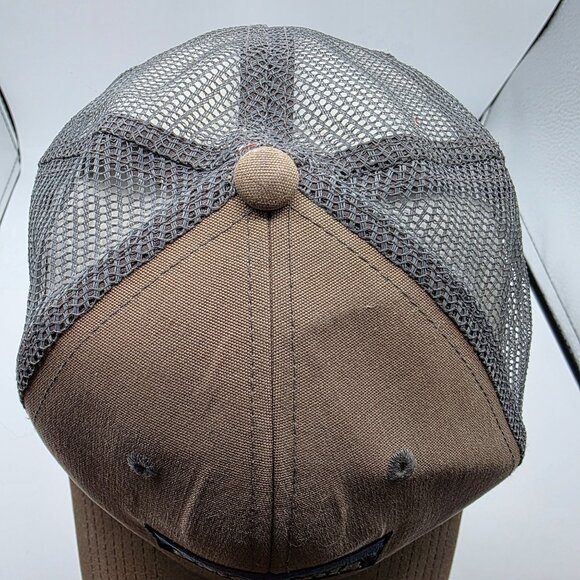 Patagonia P-6 Logo Adults Brown Trucker Hat Outdoors Camping Outdoors Casual - Picture 8 of 9